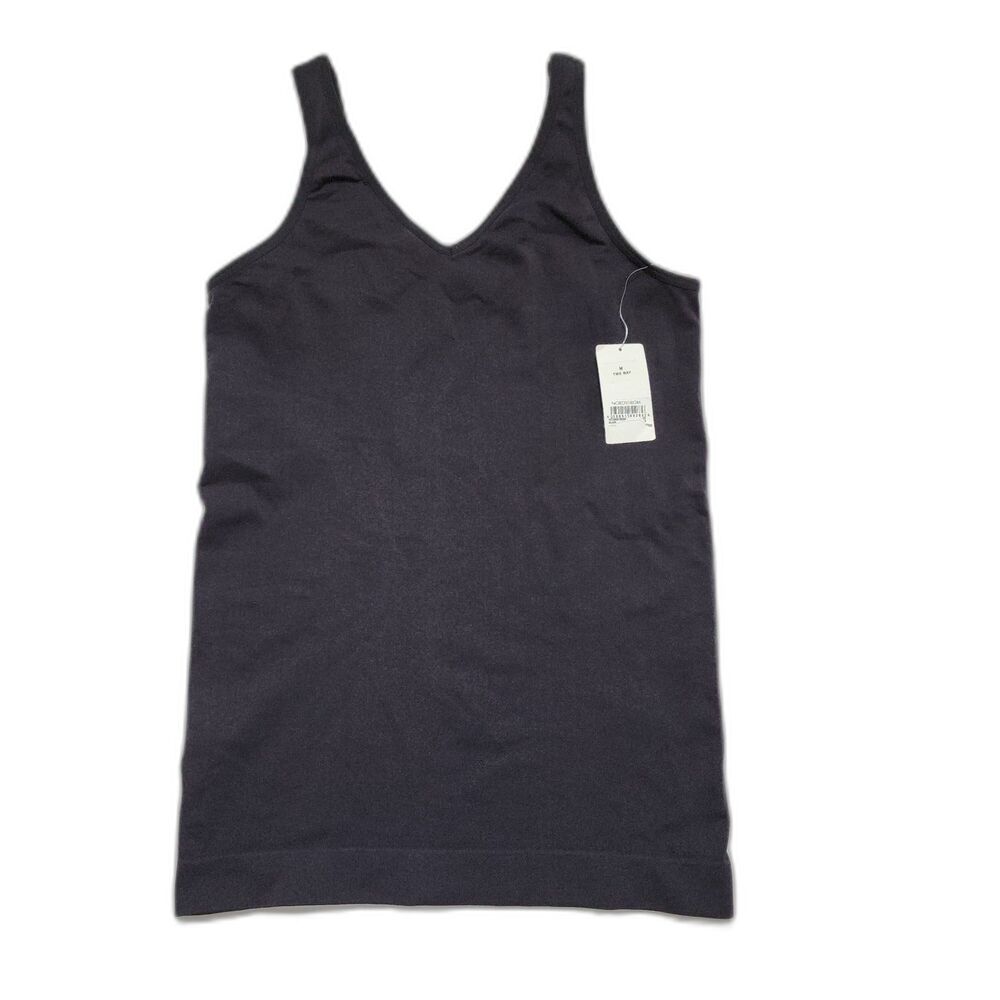 Halogen Seamless Two Way  Lingerie Black Tank Top NWT Medium